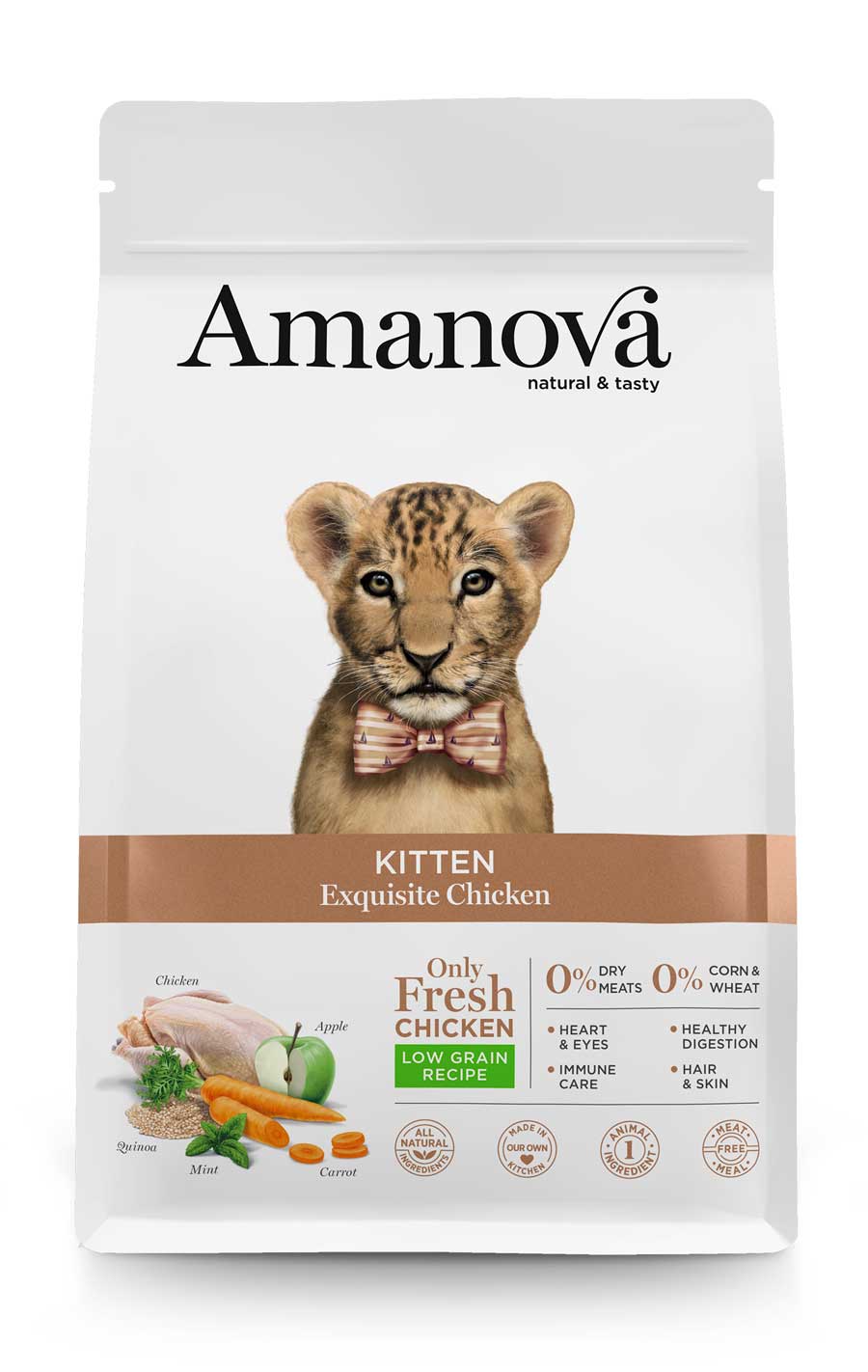 cibo per gatti Amanova kitten pollo fresco 1,5kg