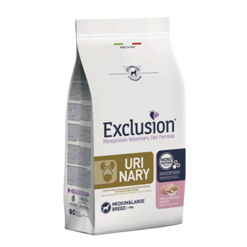 Exclusion urinary medium & large breed maiale sorgo e riso