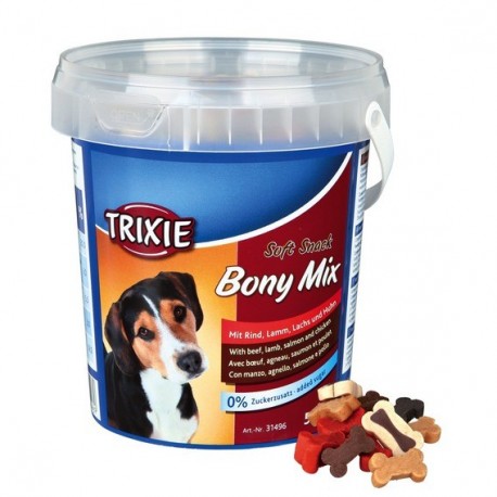 snack per cane Trixie bony mix agnello manzo salmone e pollo 500gr