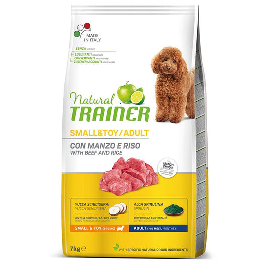 cibo per cani Natural Trainer mini adult manzo 7kg