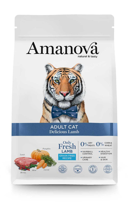cibo per gatti Amanova adult agnello fresco 1,5kg