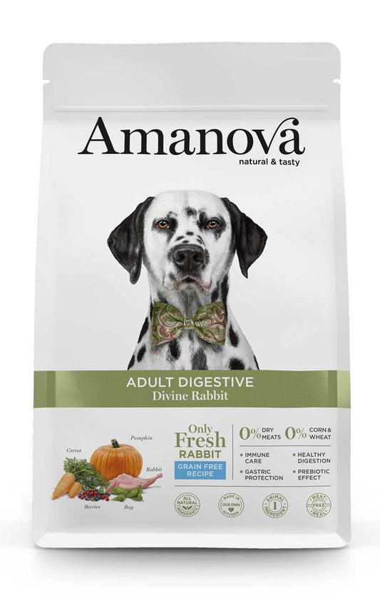 cibo per cani Amanova digestive coniglio fresco 2kg