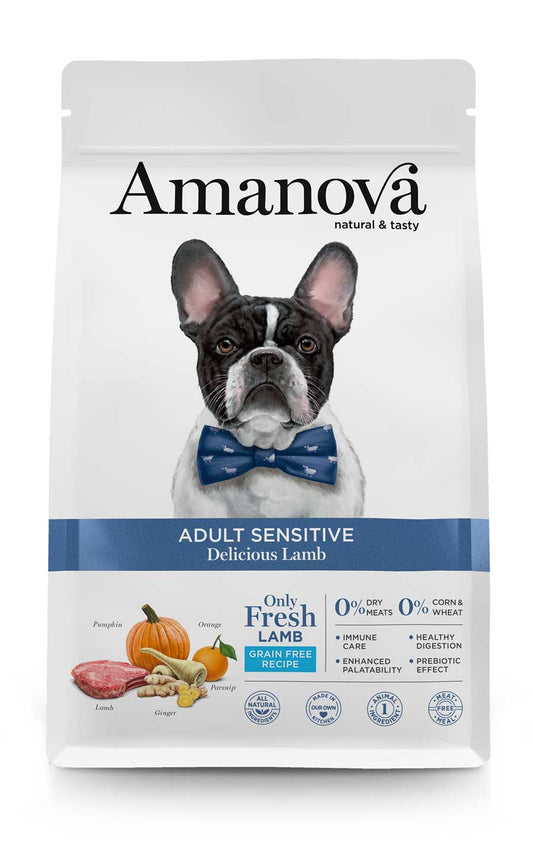cibo per cani Amanova sensitive agnello fresco 2kg