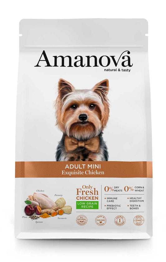 cibo per cani Amanova mini pollo fresco 2kg
