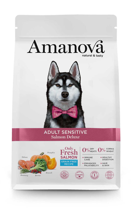 cibo per cani Amanova medium maxi salmone fresco 10kg