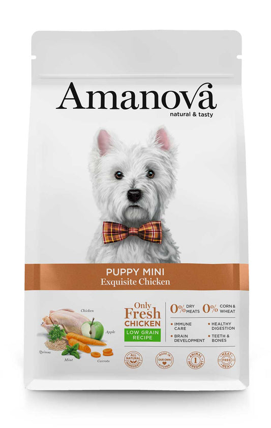 cibo per cani Amanova puppy mini pollo fresco 2kg