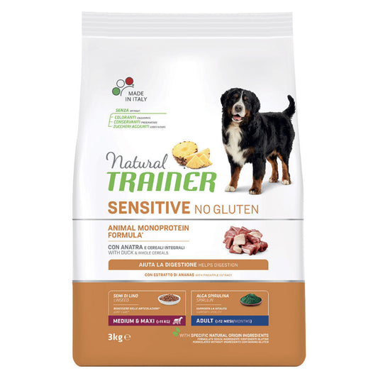 cibo per cani Trainer sensitive adult medium e maxi anatra 3kg