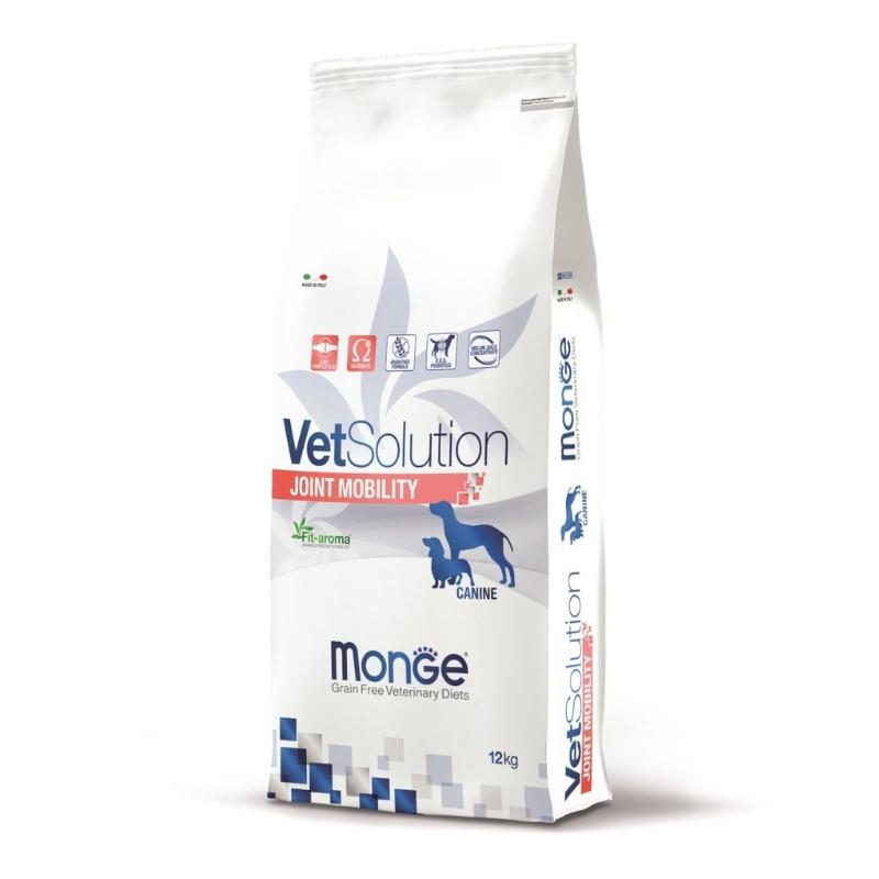 Cibo secco per cani monge Vet Solution vet canine joint mobility sacco da 2 e 12 Kg