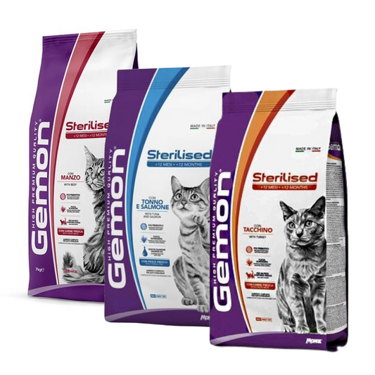 Crocchette per gatto Gemon Sterilised con 7kg vari gusti