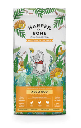 cibo per cani Harper and bone medium maxi anatra pollo e tacchino 12kg