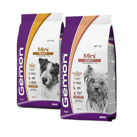 cibo secco per cani gemon high premium mini adult 3kg vari gusti