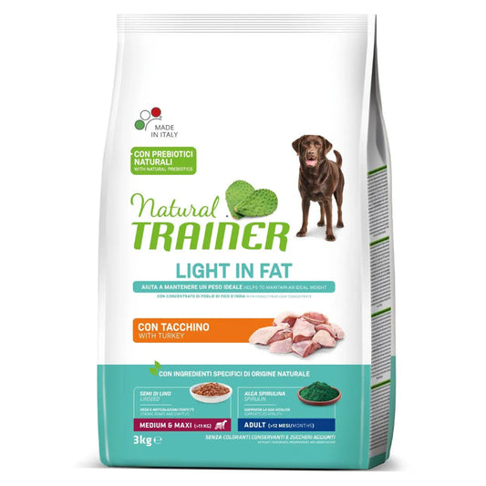 cibo per cani Natural Trainer adult medium light carni bianche 3kg