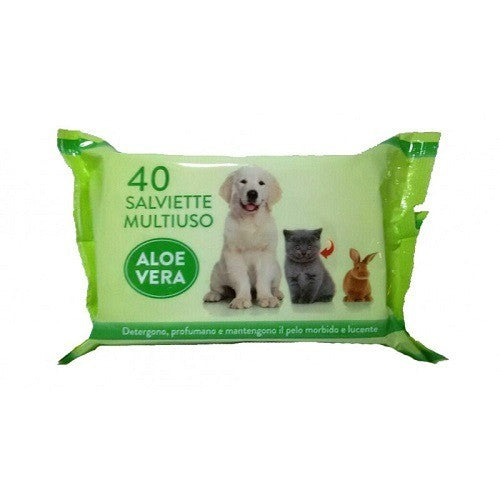 igiene per cane e gatto Trixie salviettine multiuso all'aloe vera 40pz.