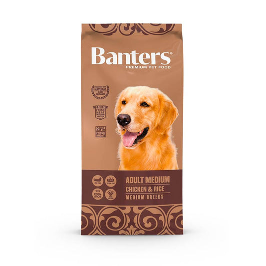 cibo per cani Banters adult medium pollo e riso 15kg