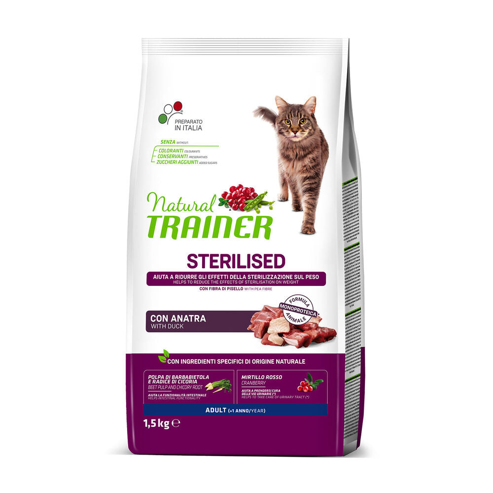 Cibo per gatti natural trainer sterilizzato anatra