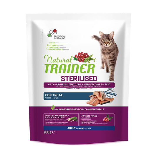 cibo per gatti Natural Trainer sterilised trota