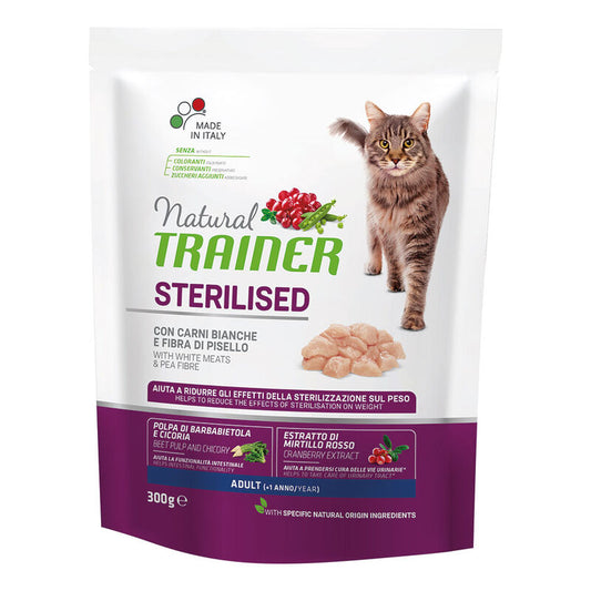 cibo per gatti Natural Trainer adult sterilised tacchino