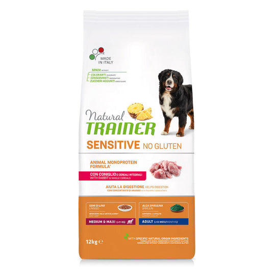 cibo per cani Trainer sensitive adult  medium maxi coniglio 12kg