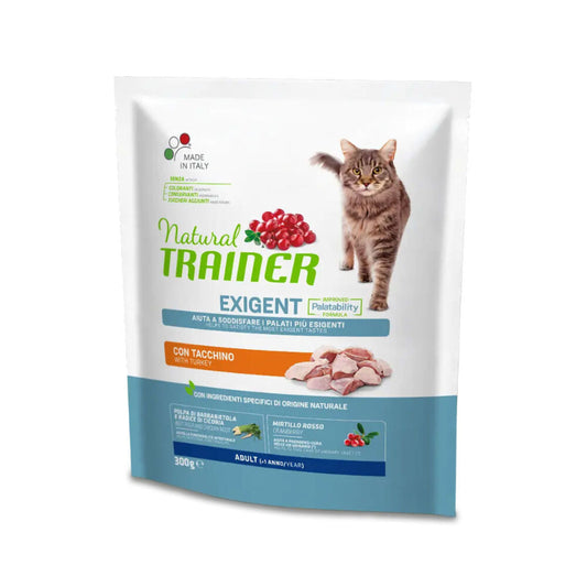 cibo per gatti esigenti Natural trainer exigent tacchino 300gr