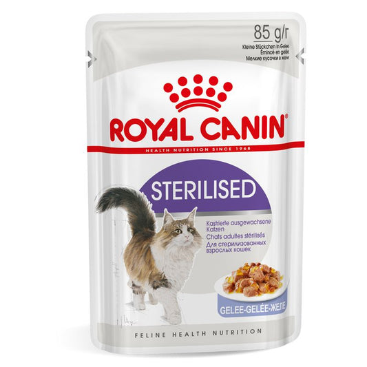 cibo umido per  gatti Royal Canin bustine sterilized jelly 85gr