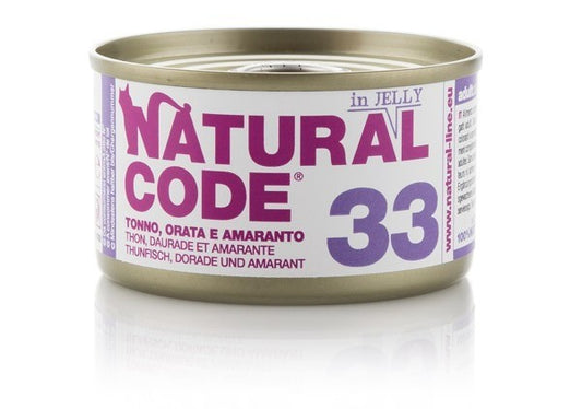 cibo per gatti Natural Code jelly tonno orata e mela 85gr