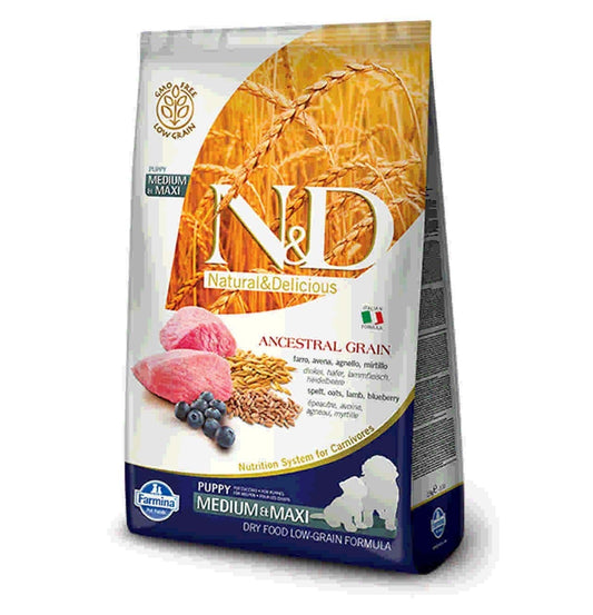 cibo per cani Farmina N&amp;D puppy low grain medium e maxi agnello 12kg