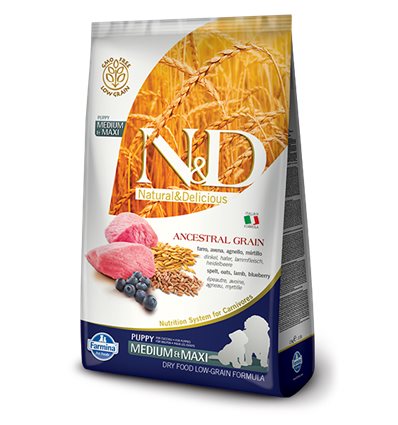 cibo per cani Farmina N&amp;D puppy low grain medium e maxi agnello 2,5kg