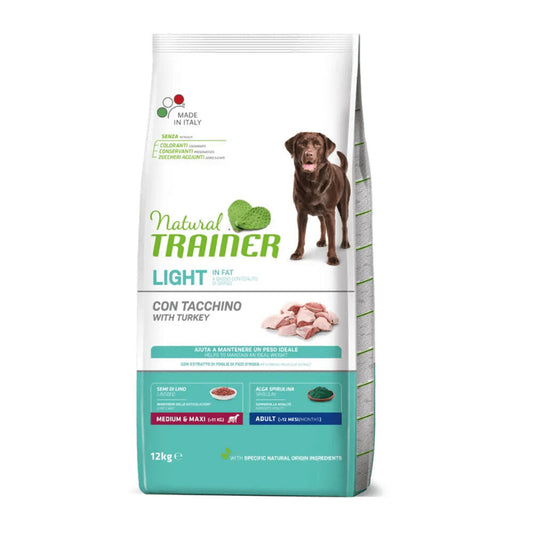 cibo per cani Natural Trainer light carni bianche 12kg