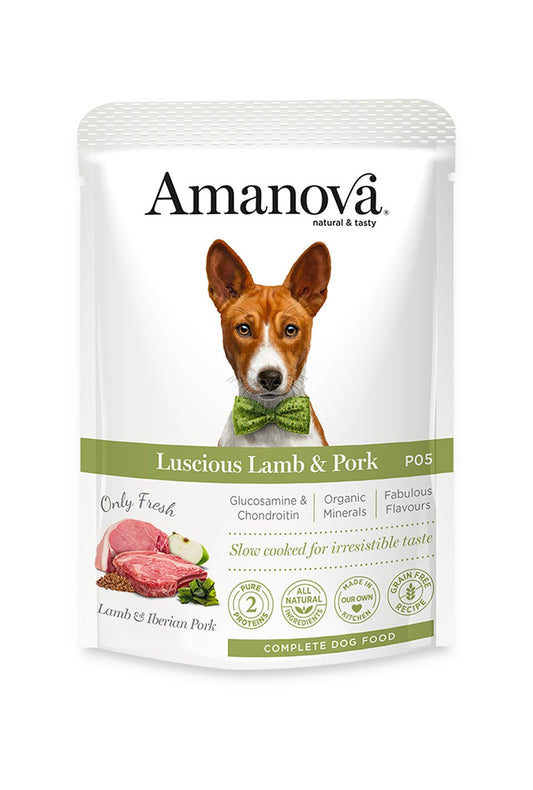 cibo per cani Amanova agnello e maiale fresco 100gr