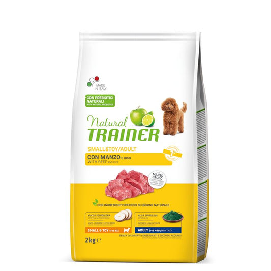 cibo per cani Natural Trainer mini adult manzo 2kg