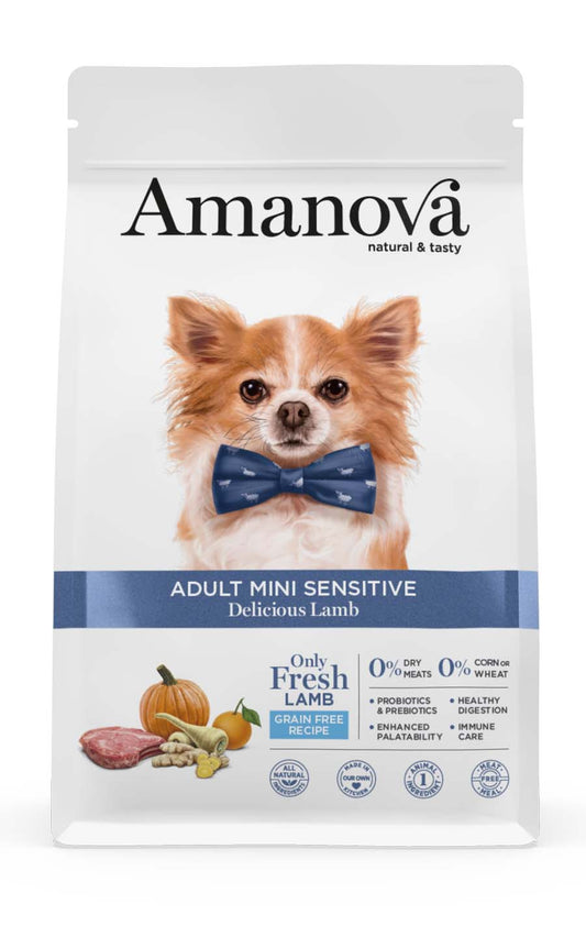 cibo per cani Amanova mini sensitive agnello fresco 2kg