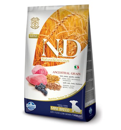 cibo per cani Farmina N&amp;D low grain puppy mini agnello e mirtillo 2,5kg