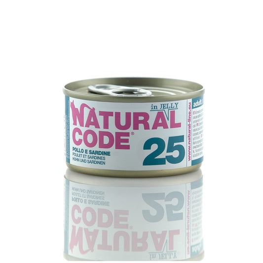 cibo per gatti Natural Code jelly pollo e sardine 85gr