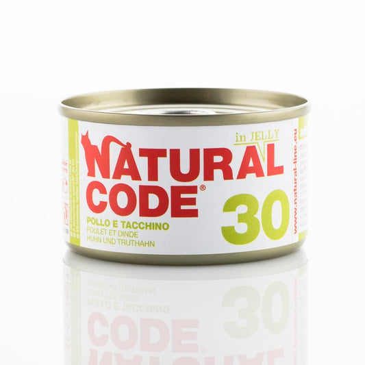 cibo per gatti Natural Code jelly pollo e tacchino 85gr