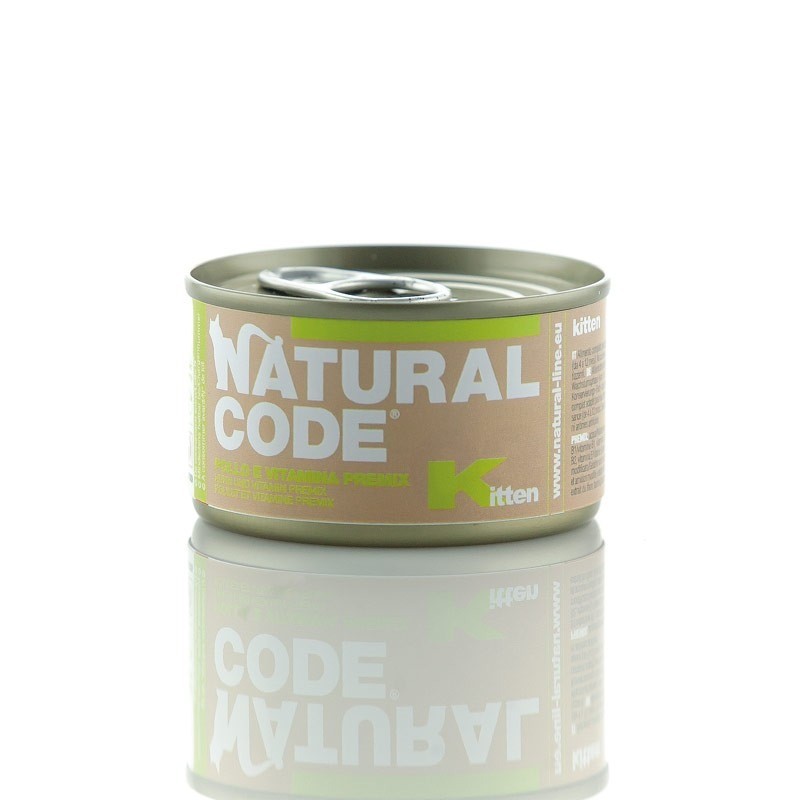 cibo per gatti Natural Code kitten pollo e vitamine 85gr