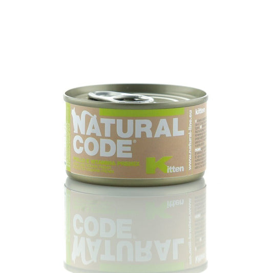 cibo per gatti Natural Code kitten pollo e vitamine 85gr