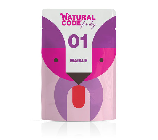 cibo per cani Natural code bustina P01 maiale 100gr