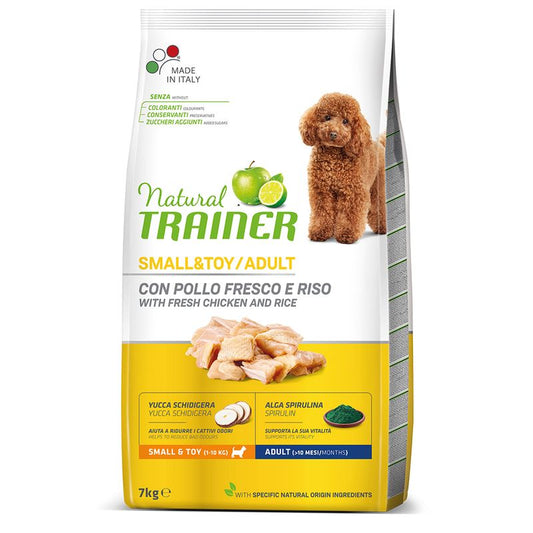 cibo per cani Natural trainer mini adult pollo 7kg