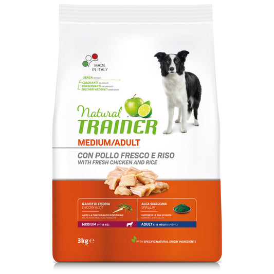 cibo per cani Natural Trainer adult medium pollo 3kg