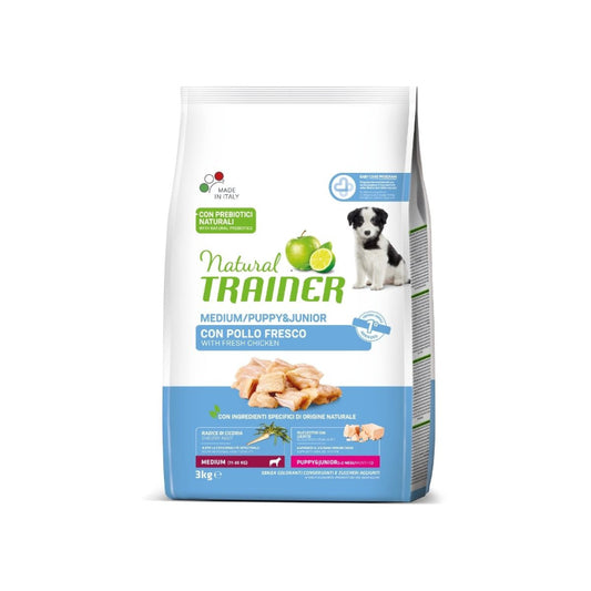 cibo per cani Natural Trainer puppy e junior medium 3kg