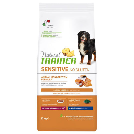cibo per cani Trainer sensitive adult salmone 12kg