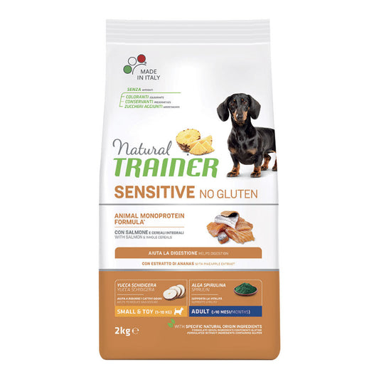 cibo per cani Trainer sensitive adult mini salmone 2kg
