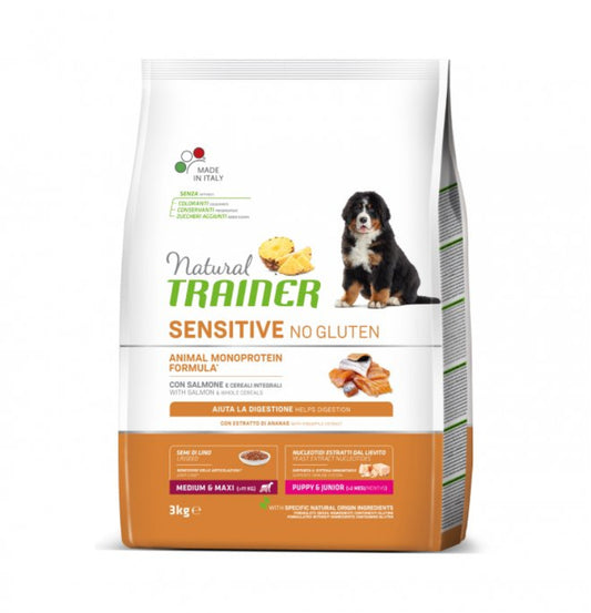 cibo per cani Trainer sensitive puppy medium e maxi salmone 3kg